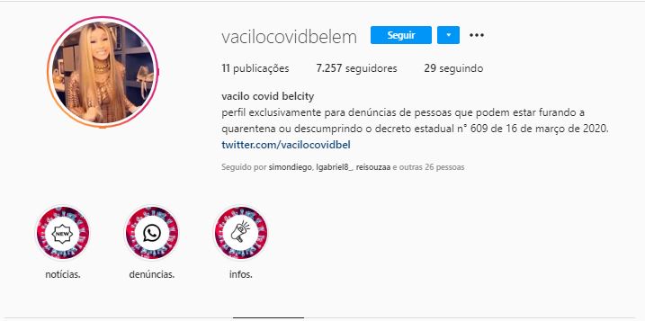 Perfis no Instagram denunciam aglomerações durante a quarentena